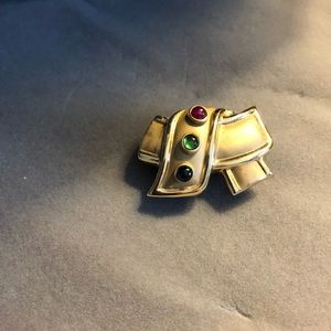 Gold slide with cabochons